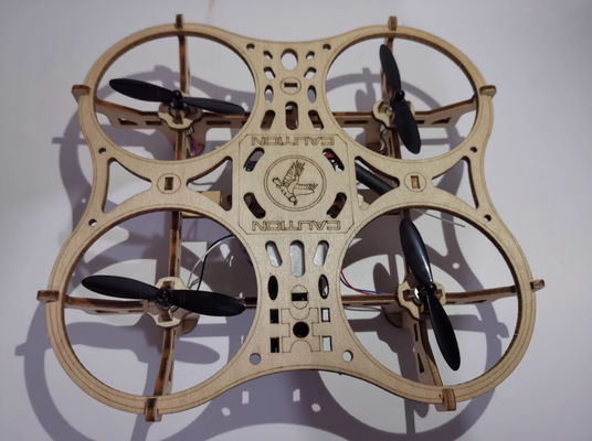 S1 Holzmontierte DIY Quadcopter UAV Modell Schule Flugzeugmodellwettbewerb